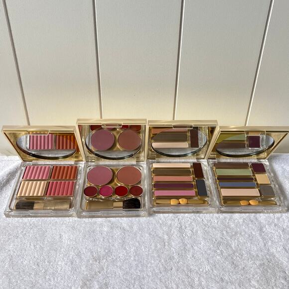 Estée Lauder Vintage Deluxe Eyeshadow Lip Face Palette 4 Compacts Blush - Picture 1 of 7